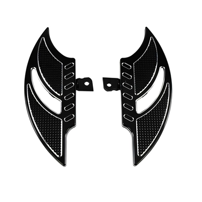 Suitable for Harley 883 1200X48 Glider Softail Fat Boy footrests, rear passenger fixed footrests (Motorcycle pedals) - black