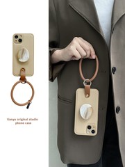 大理石紋支架適用iphone14promax蘋果13手機殼12女11簡約xr防摔15