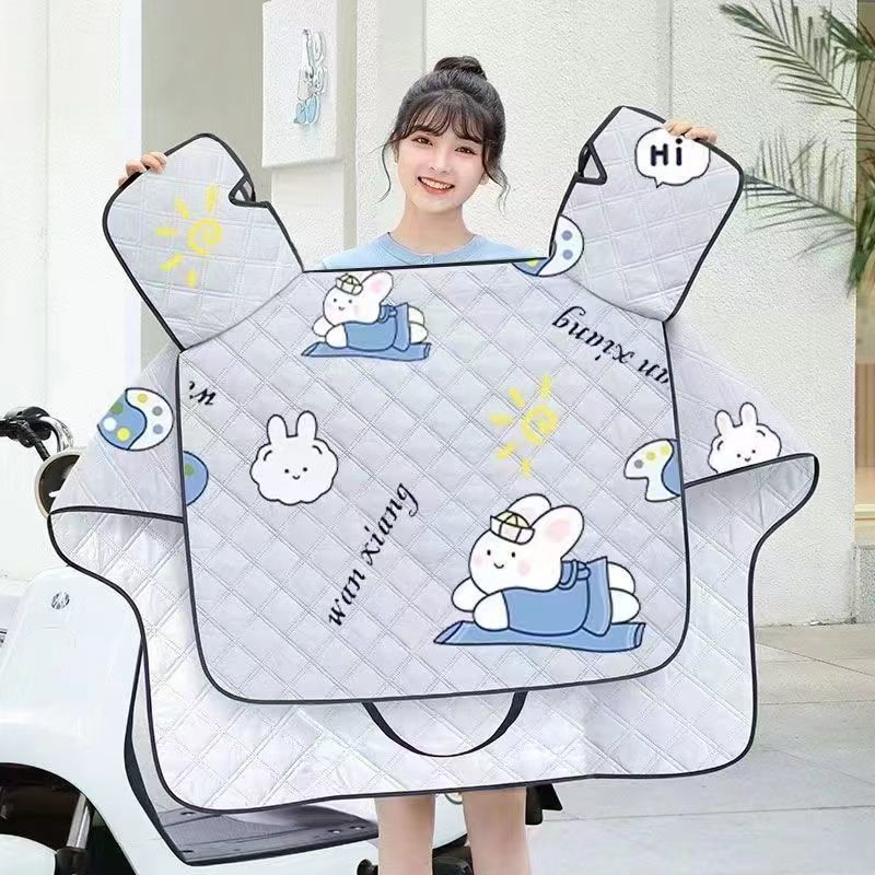 电动车挡风被夏季防晒被夏天防晒罩电瓶车这样罩挡风衣四季通用夏