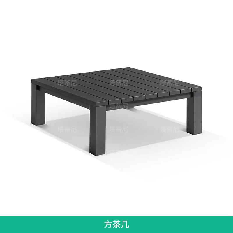 Villa patio terraza sofá de aleación de aluminio combinación de jardín al aire libre impermeable muebles de protección solar sofá de ocio al aire libre