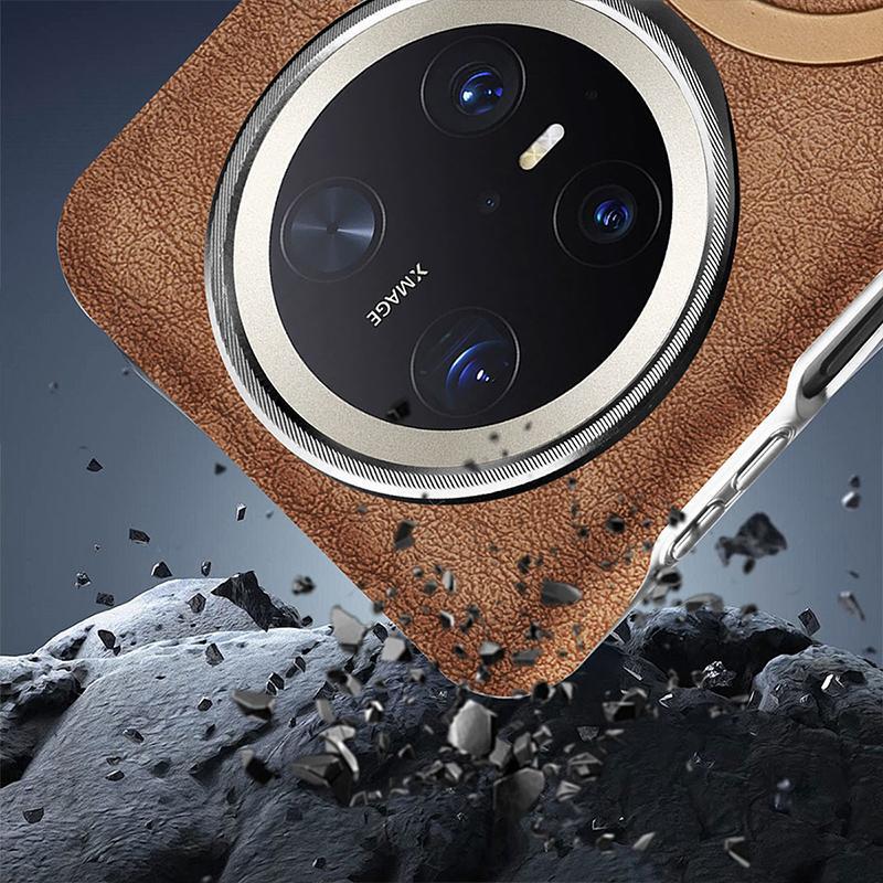 适用华为Mate70手机壳70Pro电镀磁吸皮套肤感商务时尚60Pro+轻奢|undefined
