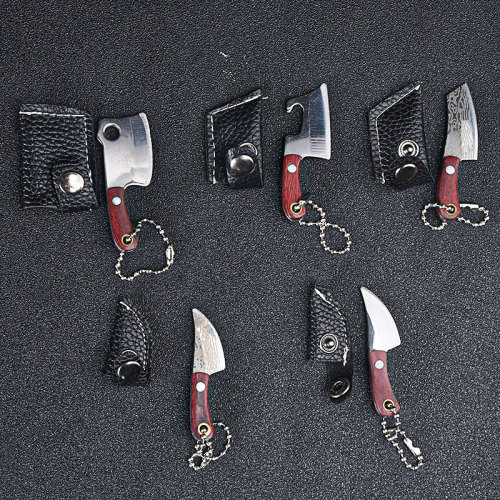 Stainless steel multifunctional outdoor portable mini kitchen knife jewelry knife key pendant opening express wine bottle knife