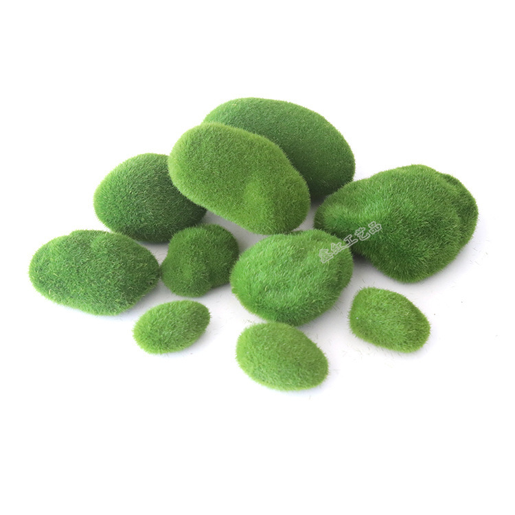 Simulated Moss Stone Delicate Flocking Ball Micro Landscape Layout Window Moss Stone Bonsai Placement Decoration Simulated Moss Stone Delicate Flocking Ball Micro Landscape Layout Window Moss Stone Bonsai Placement Decoration
