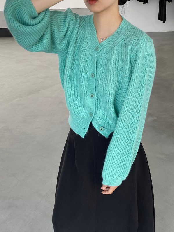江左 法式复古慵懒感羊毛针织开衫女秋季新款高级感毛衣外套 8610|undefined