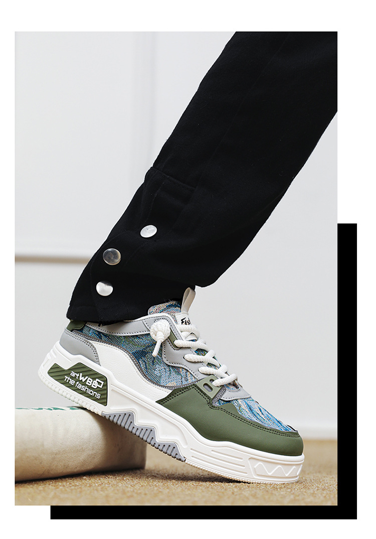 Atmungsaktive Herrenschuhe für den Sommer, vielseitig einsetzbar für Studenten, Sport, hohe Sohlen, lässig, kleine weiße, China-Chic-Boardschuhe,_voghion.com