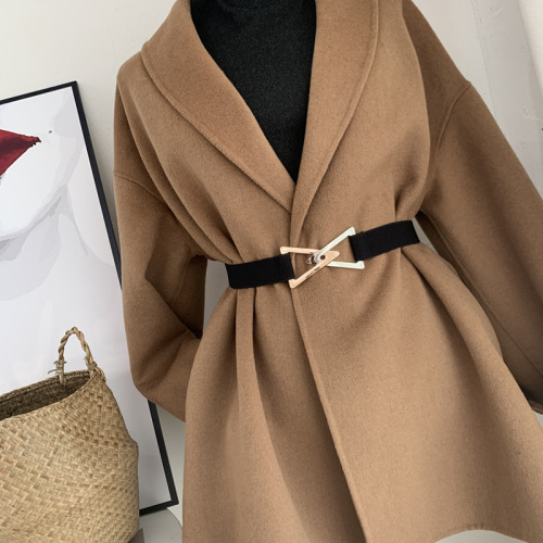 Wholesale Korean style triangular buckle waistband, simple, fashionable and versatile belt for women, elastic elastic waist, slimming