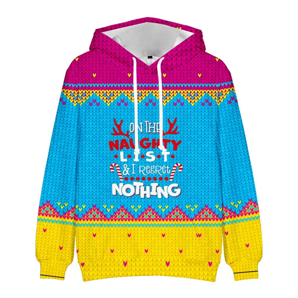 Men's Clothing Autumn and Winter Christmas Hoodies Christmas Tree Men's and Women's Pullover Clothes Wholesale_voghion.com