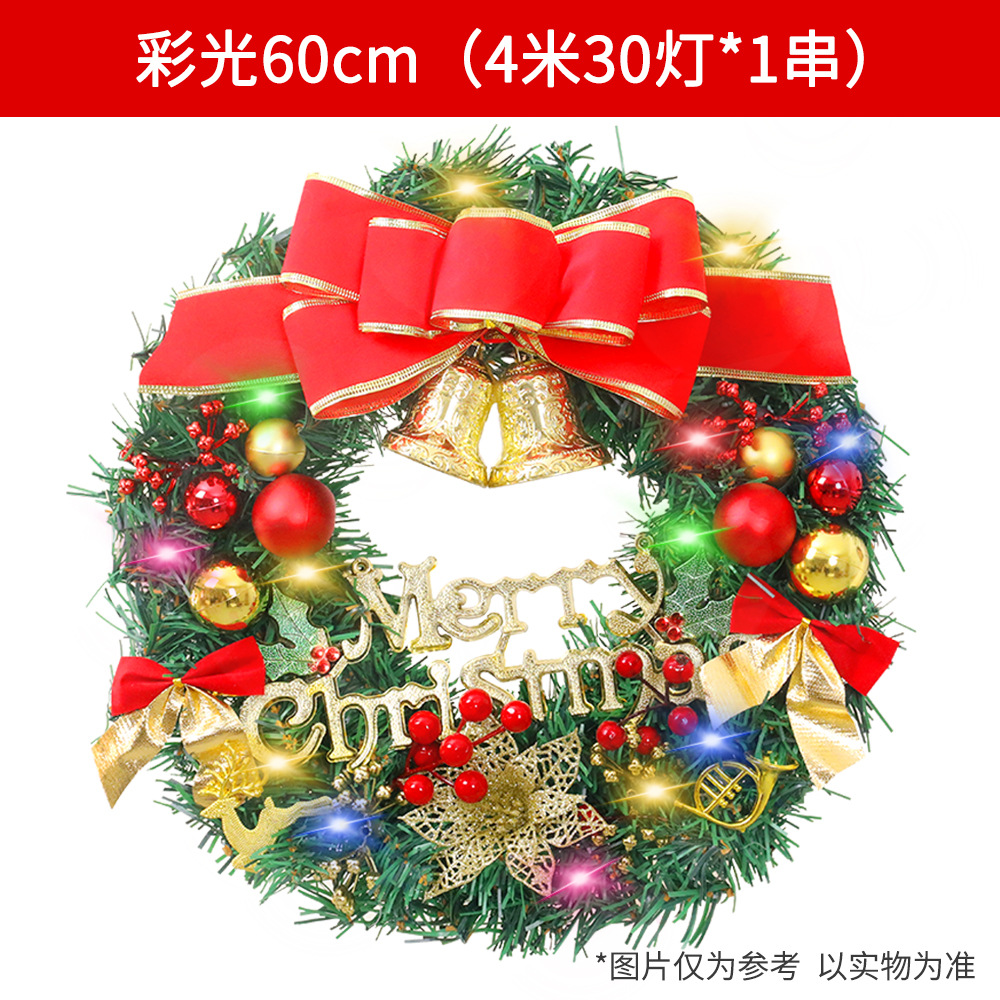 Decoraciones de Navidad con luces guirnalda ventana diseño puerta colgante cálido anillo ratán luz sitio diseño apoyos guirnalda