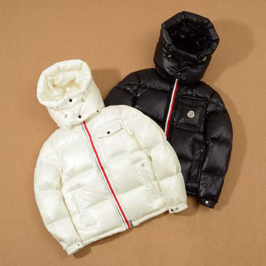 跨境  NFC蒙家传奇彩条系列时尚保暖羽绒服男女同款