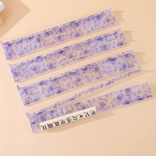 New Amazon Best-Selling Non-Slip Ruler with Blue Floral Design and Blue and White Porcelain Packaging, High Aesthetic Portable Ruler