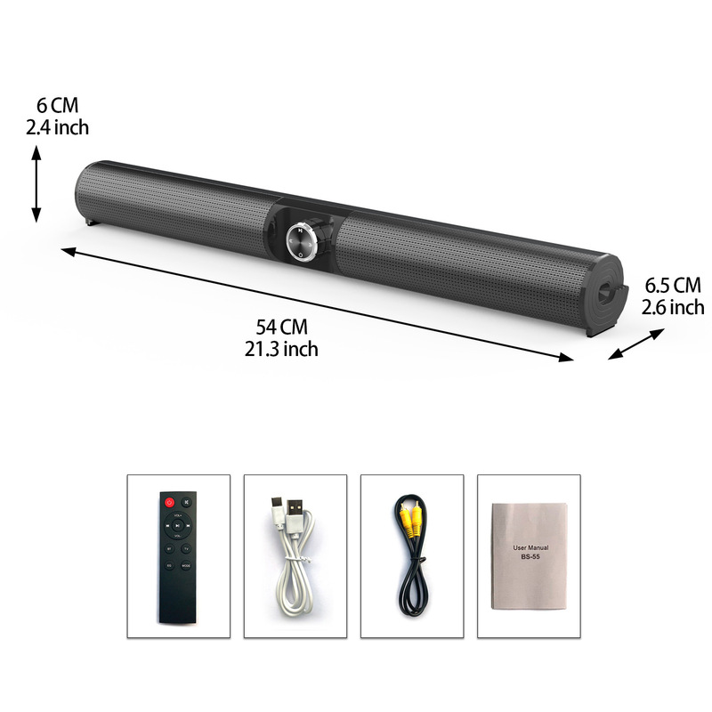 Cross-Border 2024 New Model Wireless Soundbar Bluetooth Speaker Desktop Tv Computer Home Outdoor Gaming Audio System
