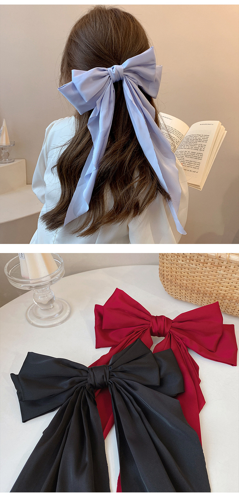 Women's Sweet Simple Style Bow Knot Cloth Hair Clip display picture 5