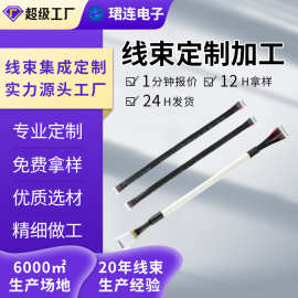 定制2P端子线SM红黑端子线束LED连接线公母对插2.0端子线束加工