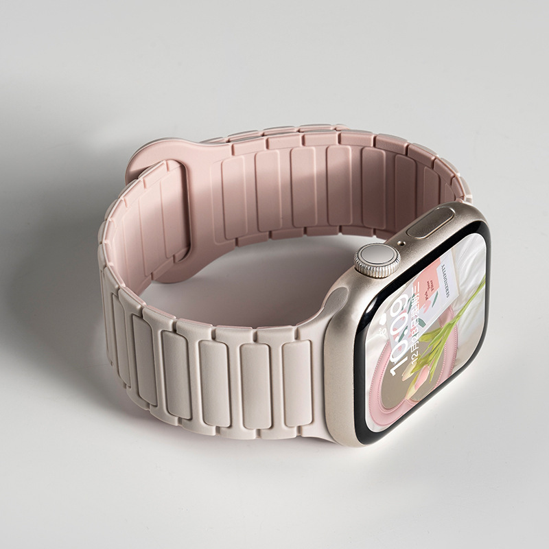 Jingyi's Same Model Is Suitable for Iwatch10 Watch Strap, Apple S9 Watch, Applewatch11 Silicone S8 Magnetic S7