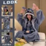 加厚男女连体冬季家居服