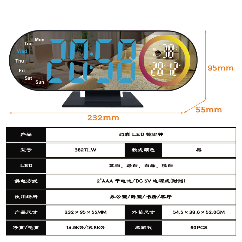 ��������ò�LED����̨ʽ�������ҹ���ɫ��������ʱ�Ӵ��¶�