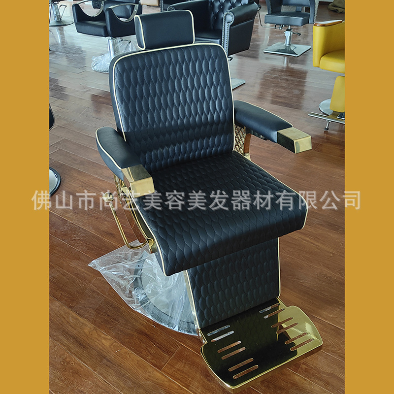 Sillón de peluquería, sillón de barbero, sillón de peluquería con reposacabezas, sillón de barbería, sillón de salón de belleza, sillón de salón, sillón de barbero dorado, especializado para peluquería.