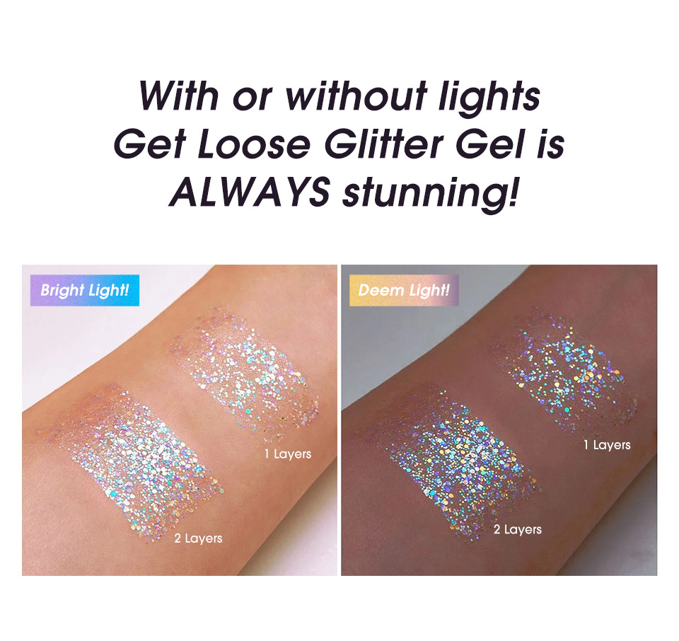 Langmanni 4-color Sparkling High-gloss Gel Liquid Eyeshadow, a multi-purpose iridesy gel for face and body undefined