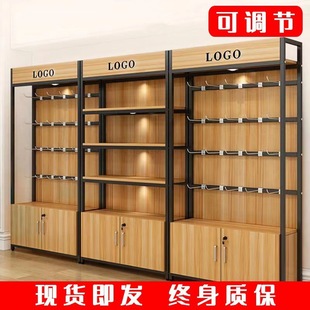 貨架超市陳列架便利店貨架母嬰精品店鋼木貨櫃食品文具展示架