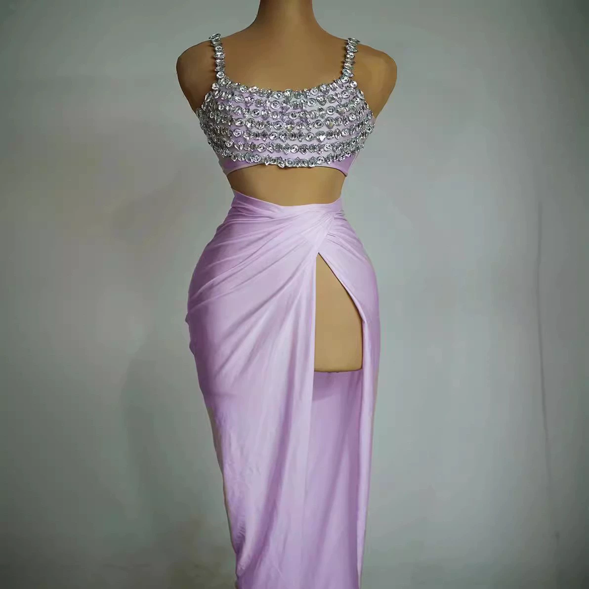 Long sleeveless dress (Vans), European style, fitted waist, multi‑color sizes S–XL