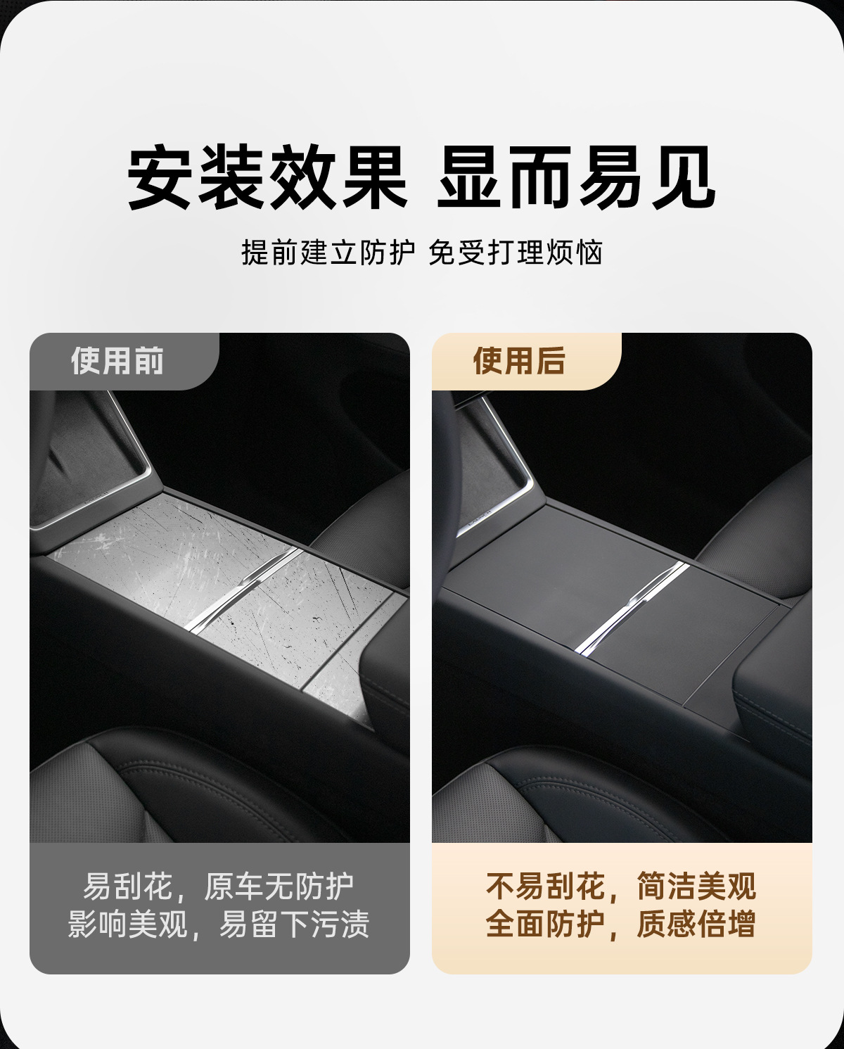 Suitable for Tesla Model 3/Y Central Control Panel Silicone Electrostatic Protection Sticker Anti-Scratch and Anti-Scratch Car Interior Accessories