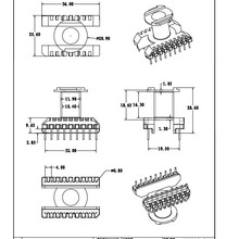 EC28-28（9+9）电木骨架变压器骨架厂家批发耐温注塑件绝缘耐高温