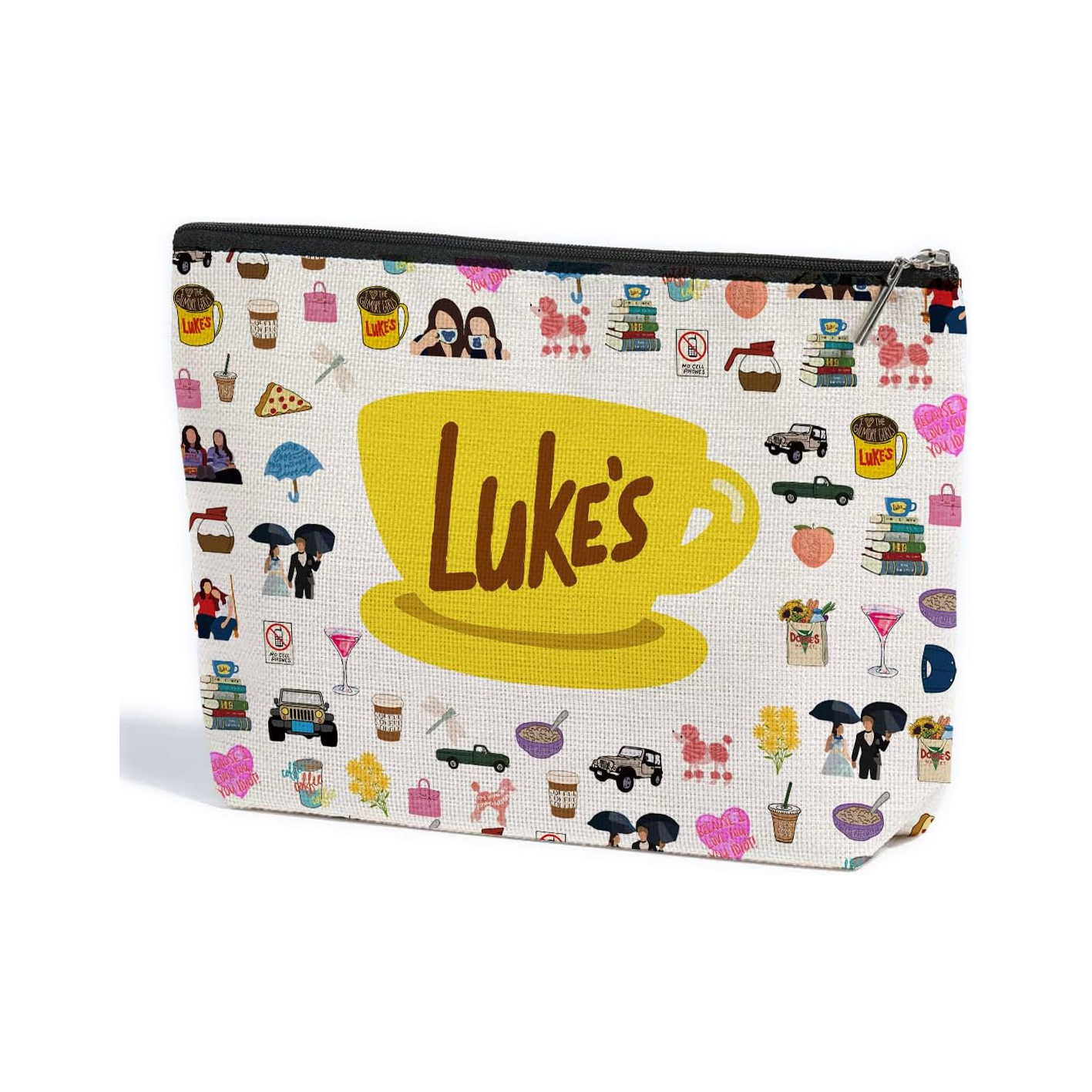 Transfronterizo Amazon brote adorable Mickey impresión doble cara bolsa de maquillaje bolsa de almacenamiento bolsa de cremallera multifuncional para mujeres