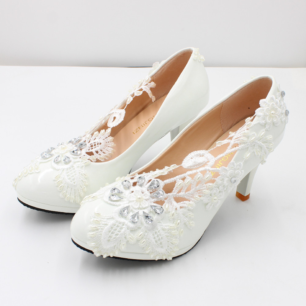 【星辰猫】欧美风白色高跟女婚鞋供货跨境现货批发新娘鞋BH2108