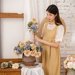 INS風葉月大麗花仿真花廠家假花綠植物批發婚慶裝飾品跨境MW66789