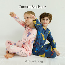 跨境儿童秋衣秋裤套装纯棉内衣套宝宝保暖衣莱卡棉套装男女童打底