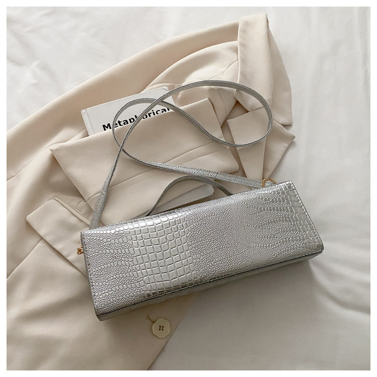 371g Weight Synthetic Leather Lining Material Sewing Thread Fashion Element Flip Cover Closure Type Single Shoulder Strap Strap Type Square Bag Bags Type Casual Occasion Pu Leather Material Crocodile Pattern All Seasons Season Women's Gender Elegant, Streetwear Style Square Shape Women's Pu Leather Crocodile Elegant Streetwear Sewing Thread Square Flip Cover Square Bag 1