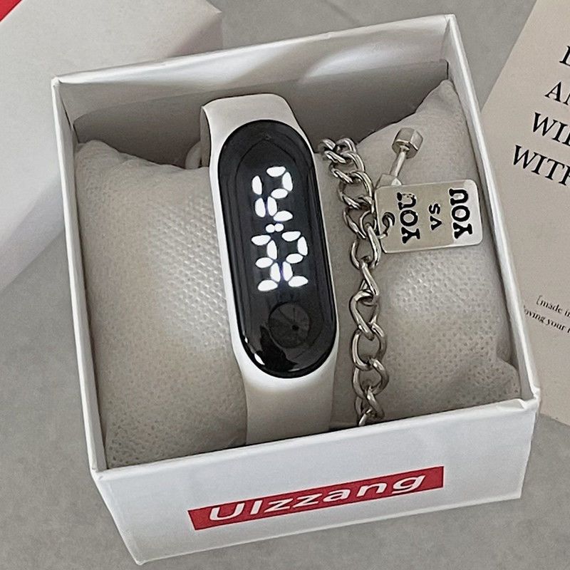Ins High Color Value Sports Electronic Watch Men's and Women's Joker New Senior high school Primary School Students' LED Bracelet Fashion