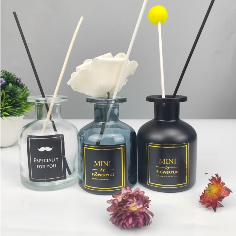 Botella de Vidrio de 100 ml para Aromaterapia, para Dormitorio, Uso Doméstico, Desodorizante, con Flores Secas, sin Llama, para Aceites Esenciales, Fragancia Interior Sellada image 3