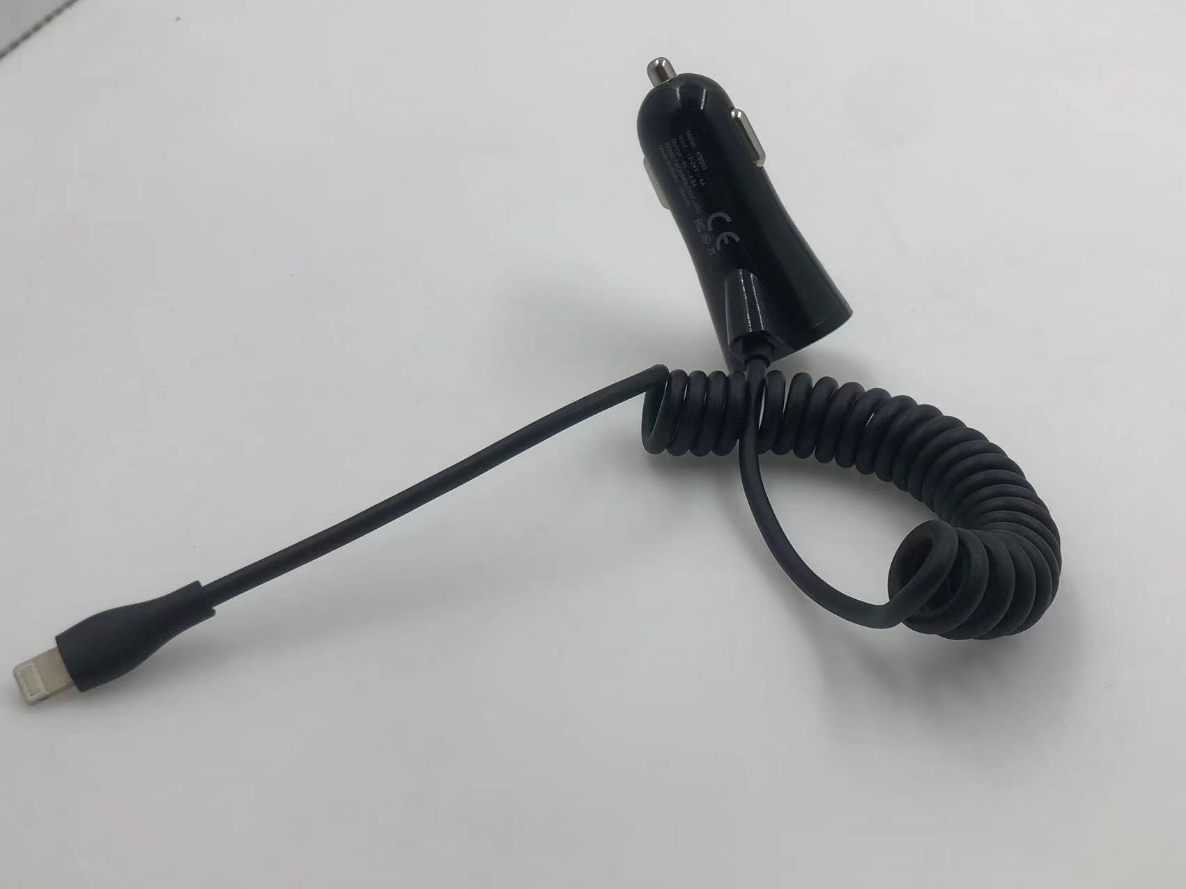 Car support belt line fast charging 4.8A car charger car charging belt line typec support apple belt spring extension