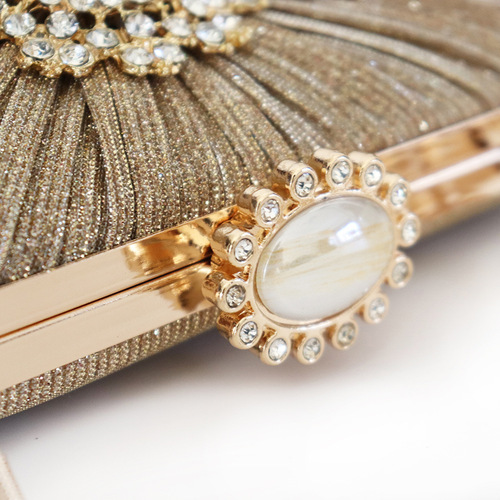 New evening bag, fashionable diamond-encrusted clutch bag, cross-border cheongsam dress, ladies hand-held evening bag, Clutch bag