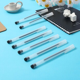 Matte Transparent White Pen, Minimalist, High Aesthetic Value, White Brush Pen for Exam Practice, Muji Style, Simple and Fashionable Student Gel Pen
