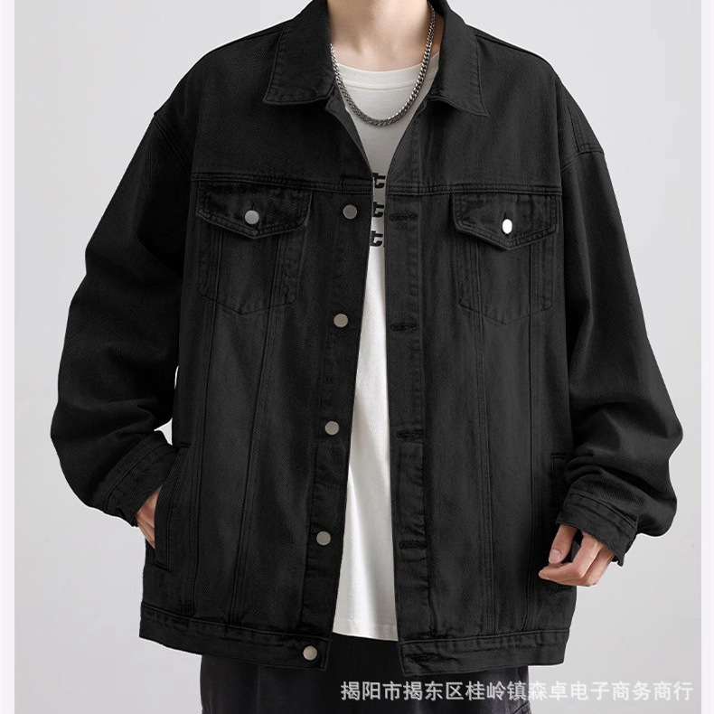 Denim coat men's foreign trade cross-border spring Korean fashion brand youth leisure work jacket handsome all-match boys