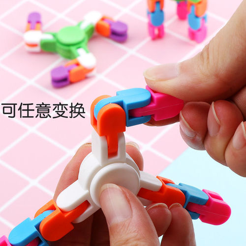 Creative Stress-Relief Chain Finger Fidget Toy Cross-Border Transforming Mechanical Fingertip Spinner Children's Gift Wholesale