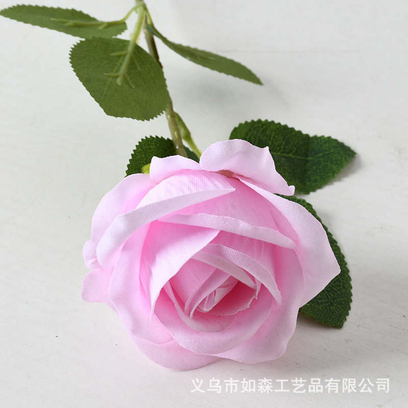 Wow, flor de rosa de simulación freud personalizada, franela, decoración de bodas para el hogar, flor falsa del día de San Valentín