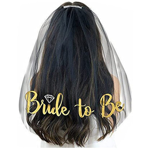 European and American bridal veil, bachelor party double layer bride to be wedding dress, bride with hair comb wholesale
