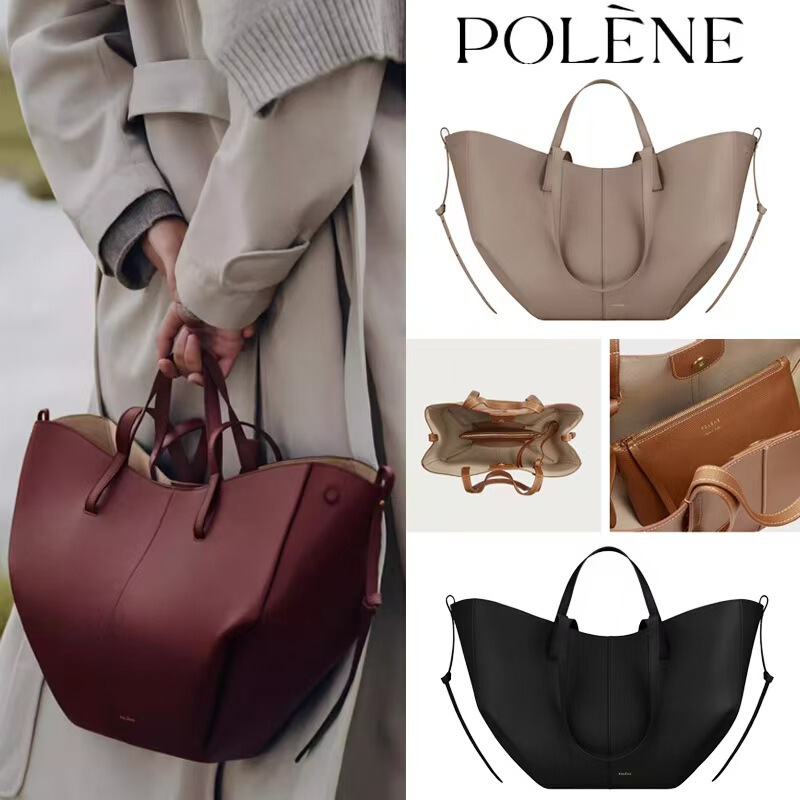 Cowhide Polens Tote Bag Popular Shopping Bag Cyme Wing Women's Bag Commuter Fashion Single Shoulder Handbag