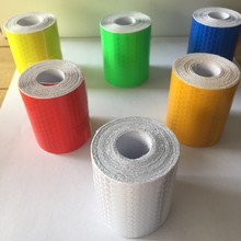 跨境白色背胶晶彩格自行车轮廓车贴 5cm*3米反光贴胶带摩托警示贴