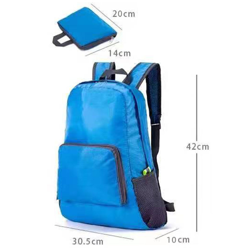 Mochila al aire libre regalo publicidad de gran capacidad ligera hombres y mujeres mochila plegable de impresión