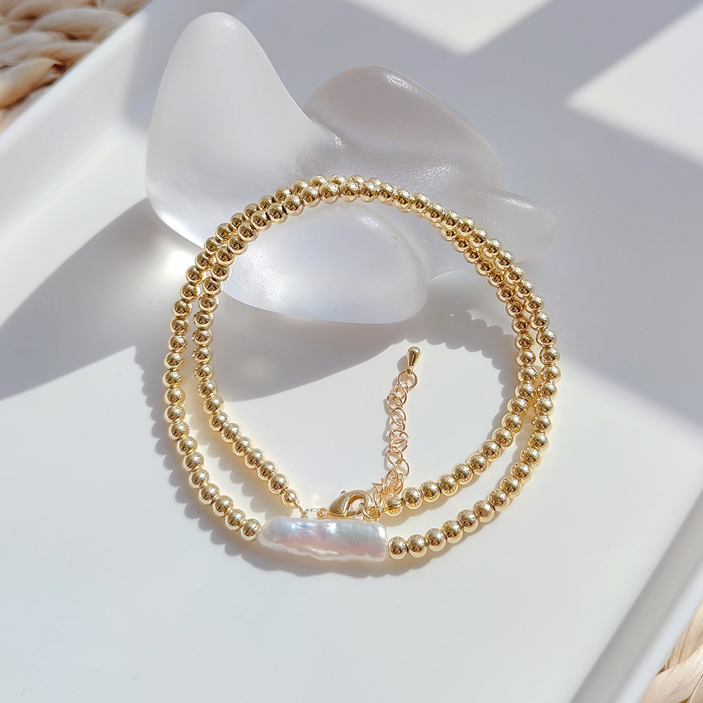 1 Piece Quantity 1 Piece Fashion Round Freshwater Pearl Copper Plating Necklace