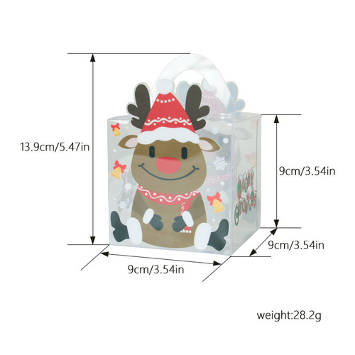 Muffin box portable fully transparent cake box PVC transparent suitcase Christmas party souvenir candy box
