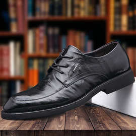 头层羊皮男士新款皮鞋男英伦真皮透气德比鞋商务正装男鞋工厂直销