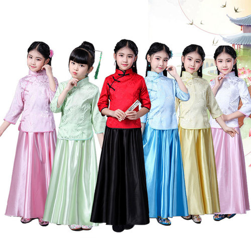 Children's costumes, Republic of China costumes, ladies' costumes, student costumes, girls' little fairy costumes, guzheng and guqin costumes, bridesmaids