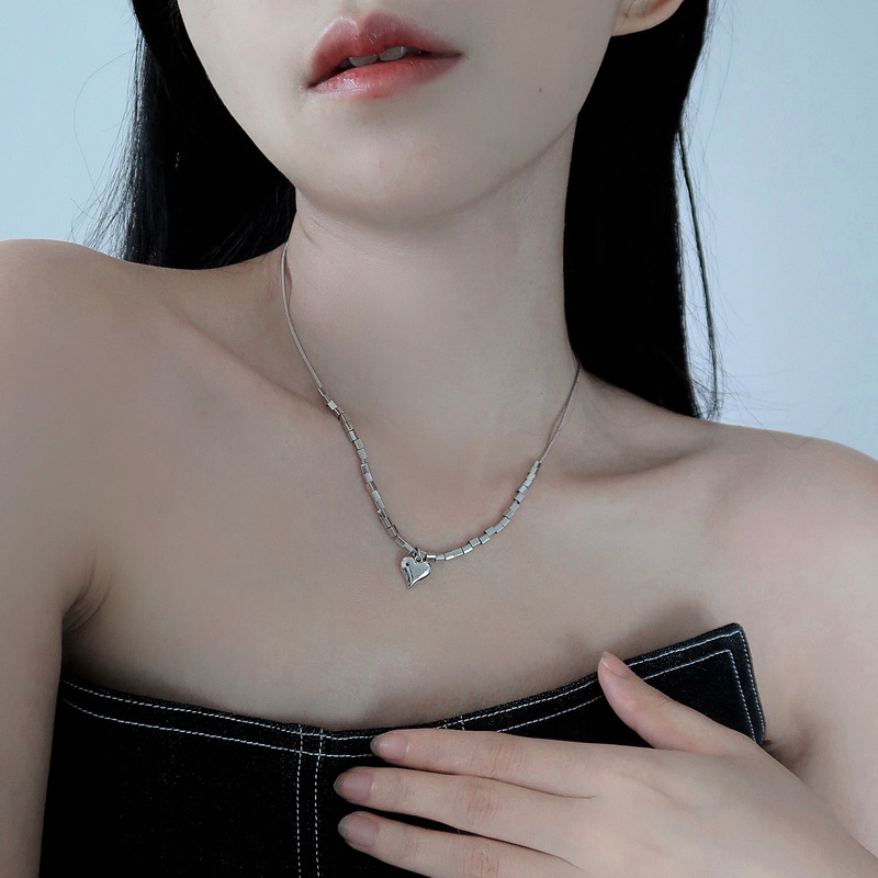 Simple Style Heart Shape Alloy Copper Necklace 1 Piece