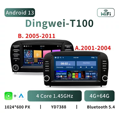 DVD Navigation — SL R230 7inch Universal Android - t100-android-13-4-core-4g64g-type-a-2001-2004-7inch
