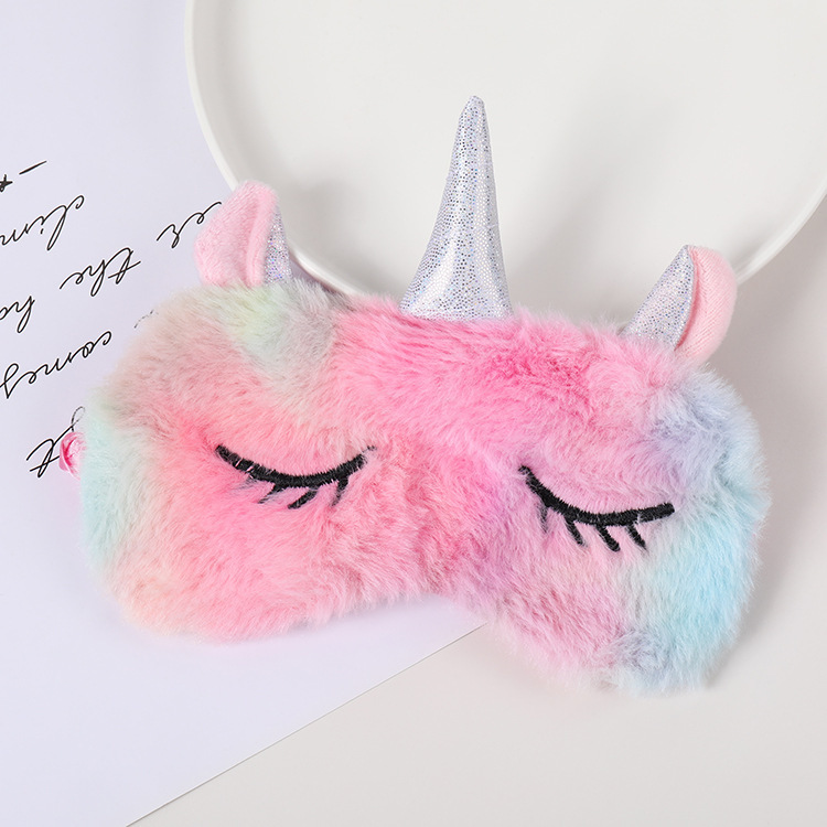 Fábrica al por mayor de felpa máscara de ojo de dibujos animados de santa claus alce sombreado máscara de ojo zorro animal bolsa de hielo transpirable